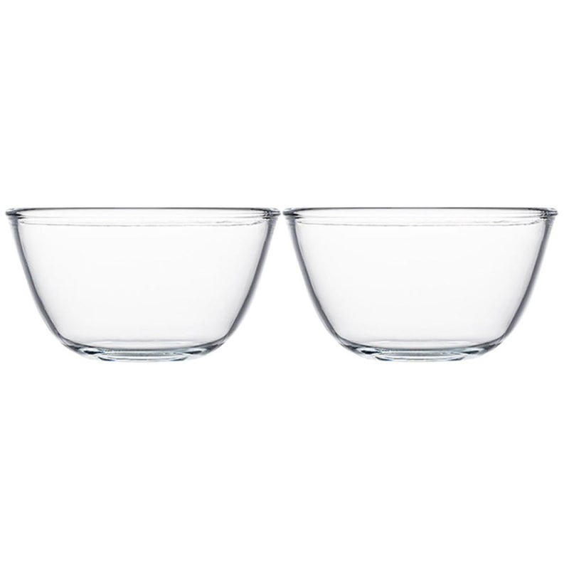 2 Piece 500ml Glass Mixing Bowls Set for Kitchen Baking Salad Dessert and Serving - Image 2