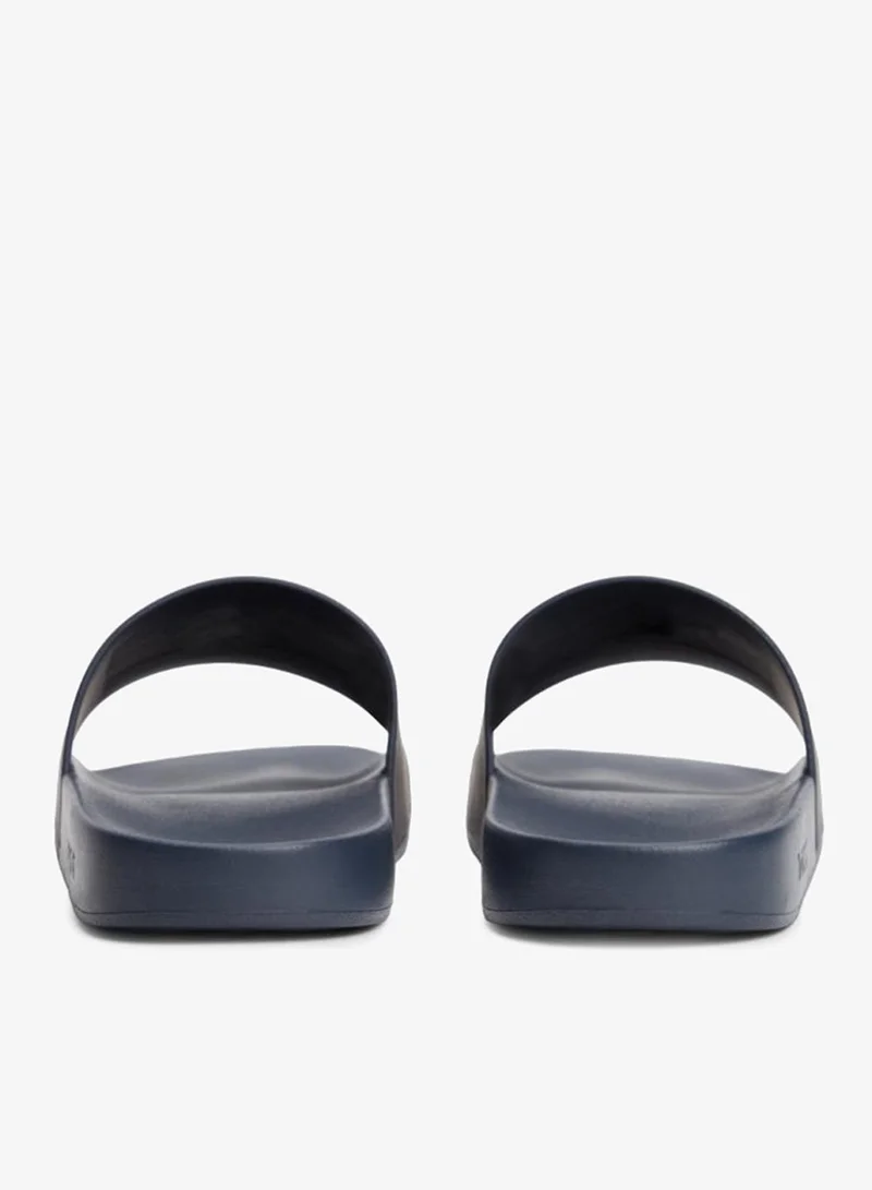 Tommy Jeans Dark Night Navy Flag Badge Contoured Pool Slides for Men | Best Price UAE