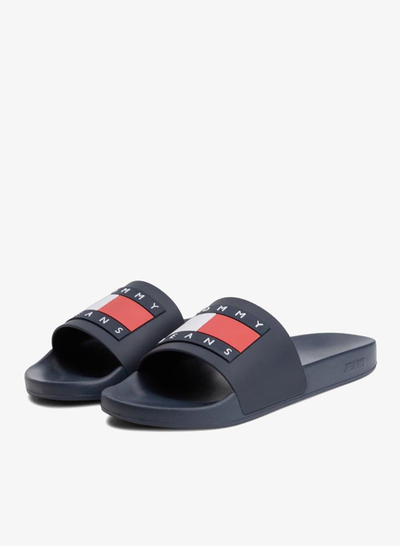 TOMMY JEANS Flag Badge Pool Slides - Image 1