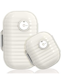 Travel Pill Organizer, 2 Pack Portable Pill Box 7 Day Small Pill Case Moisture Proof Daily Medicine Vitamin Container for Vitamins, Supplements Medication Tracker Travel Essentials (Small+ Large)