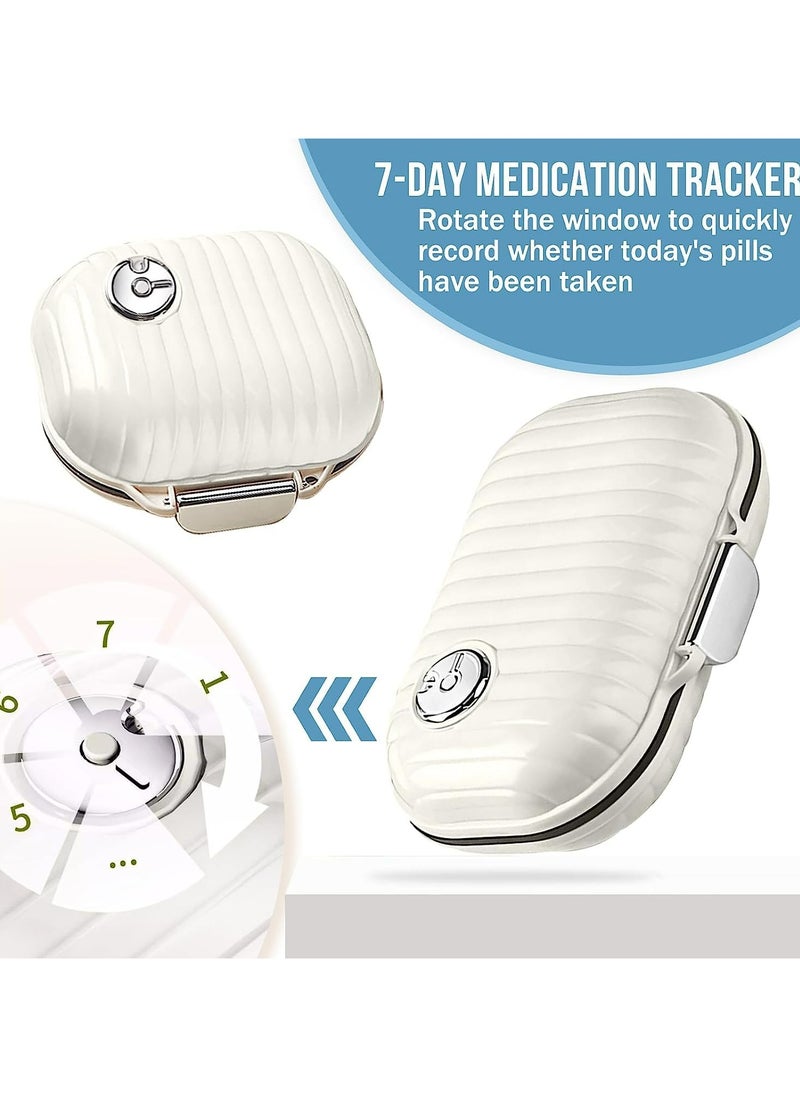 Generic - Travel Pill Organizer, 2 Pack Portable Pill Box 7 Day Small Pill Case Moisture Proof Daily Medicine Vitamin Container for Vitamins, Supplements Medication Tracker Travel Essentials (Small+ Large) - Image 1