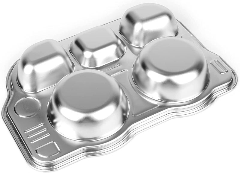 53 Arts Stainless Steel Divided Meal Plate for Kids, Kids Plates for Food with Multi Divided Dinner Plates for Kids - Image 3