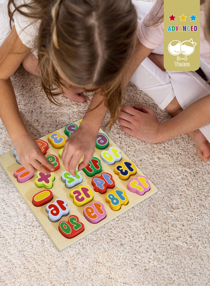 الأسطورة تويز ألغاز خشبية رقمية رقمية 1-20 شكل ألعاب ألغاز تعليمية للأطفال ، أفضل هدية لصديق LWSA03 - Image 2