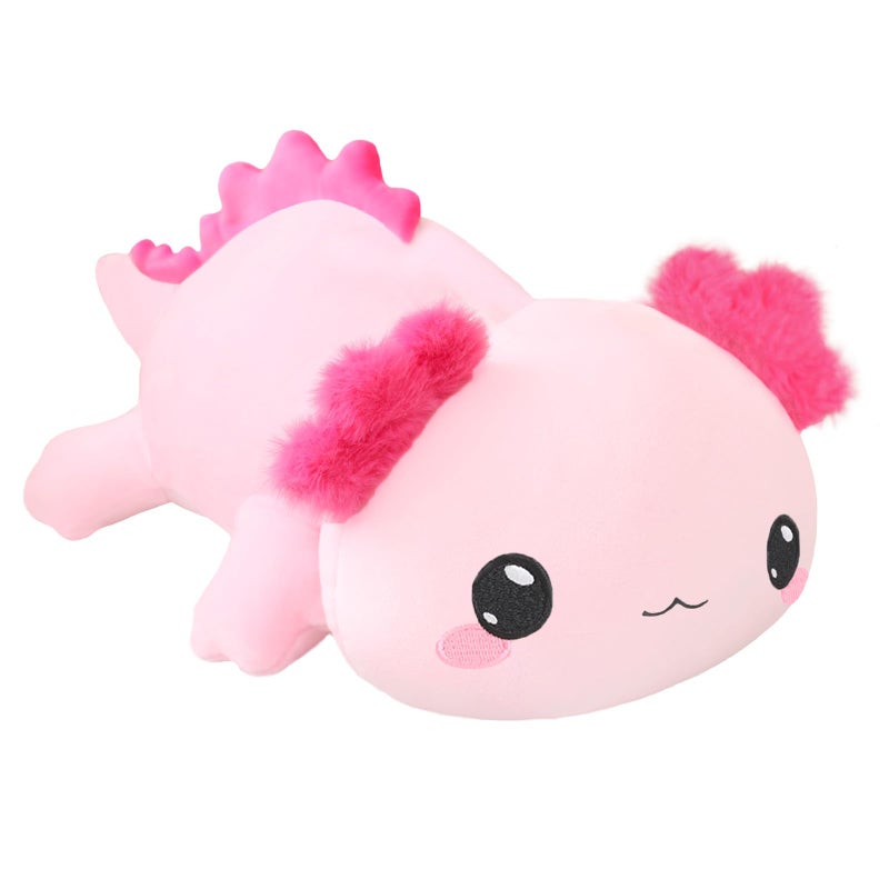 SQEQE Weighted Axolotl Plush, Weighted Axolotl Stuffed Animal, Cute Plushies Soft Pink Pillow Toy Gift for Kids Adults 13.8 Inch, 1.6 Lbs - Image 1