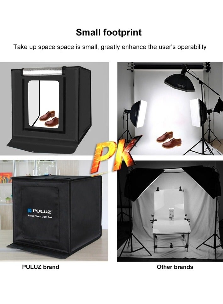 PULUZ صندوق إضاءة فوتوغرافي قابل للطي بحجم 15.8 بوصة، 24 واط، 5500 كيلفن، مع 6 خلفيات ملونة - Image 5
