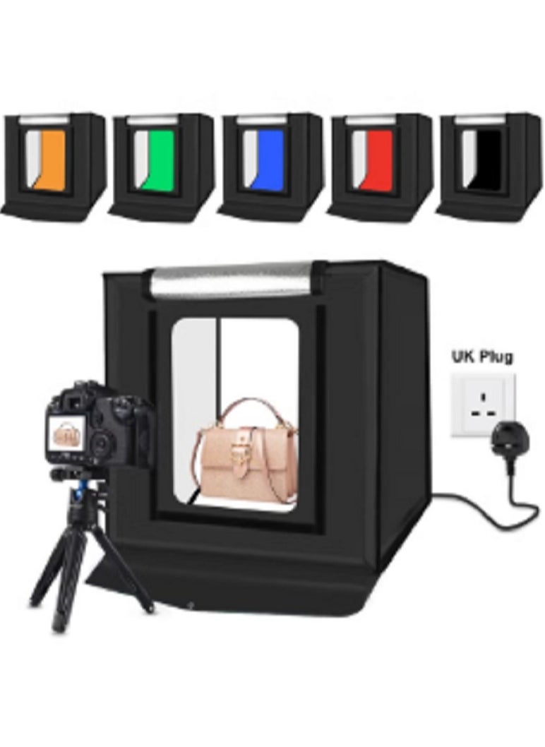 PULUZ 15.8 inch Foldable Portable 24W 5500K White Light Photography Lighting Box,Photo Lighting Studio Kits with 6 Colors Backdrops  - Image 1