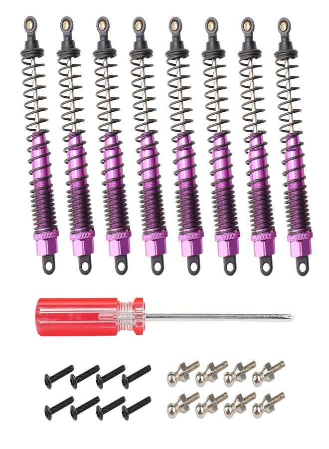 Rchobbytop 8pcs Aluminum Shocks Absorber 188004 (108004) for HSP 94111 94188 94108 Redcat Volcano Epx/epx PRO Volcano S30 RC 1/10 Monster Truck 128mm Dampers Assembled Replacement Parts, Purple - Image 1