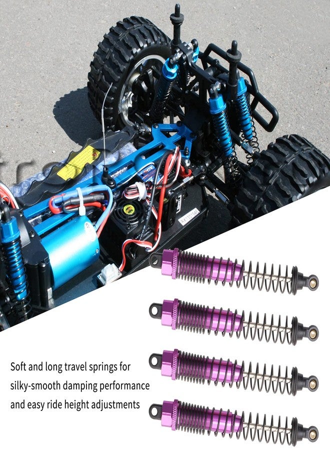 Rchobbytop 8pcs Aluminum Shocks Absorber 188004 (108004) for HSP 94111 94188 94108 Redcat Volcano Epx/epx PRO Volcano S30 RC 1/10 Monster Truck 128mm Dampers Assembled Replacement Parts, Purple - Image 3