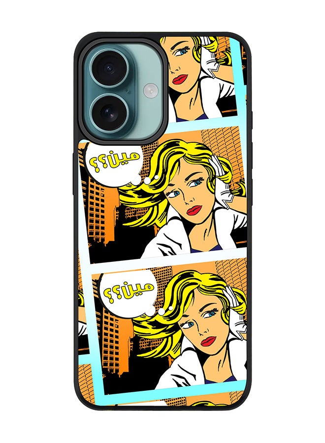Stylizedd For iPhone 16 Case [Compatible with MagSafe] Slim Magnetic cover Phone Case iPhone 16 -Meen (Comic Strip) - Image 1