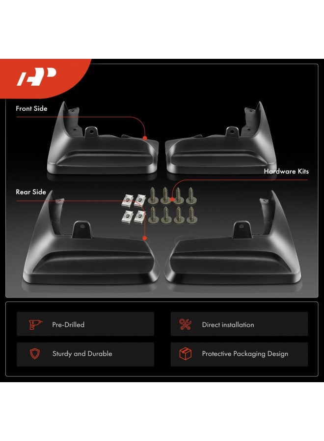 A-Premium A-Premium Set of 4PCS Mud Flaps Splash Guards Mudguards Mudflaps with Hardware Kits Accessory Compatible with Lexus ES350, 2007-2012, Sedan, Black Color, Front and Rear (Driver & Passenger Sides) - Image 2