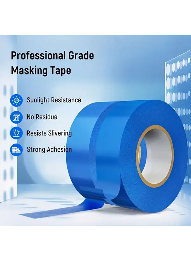 Blue Painter Tape 5 Rolls 13m Each Waterproof Residue Free Easy Remove for Home Office Art Crafts - Image 4