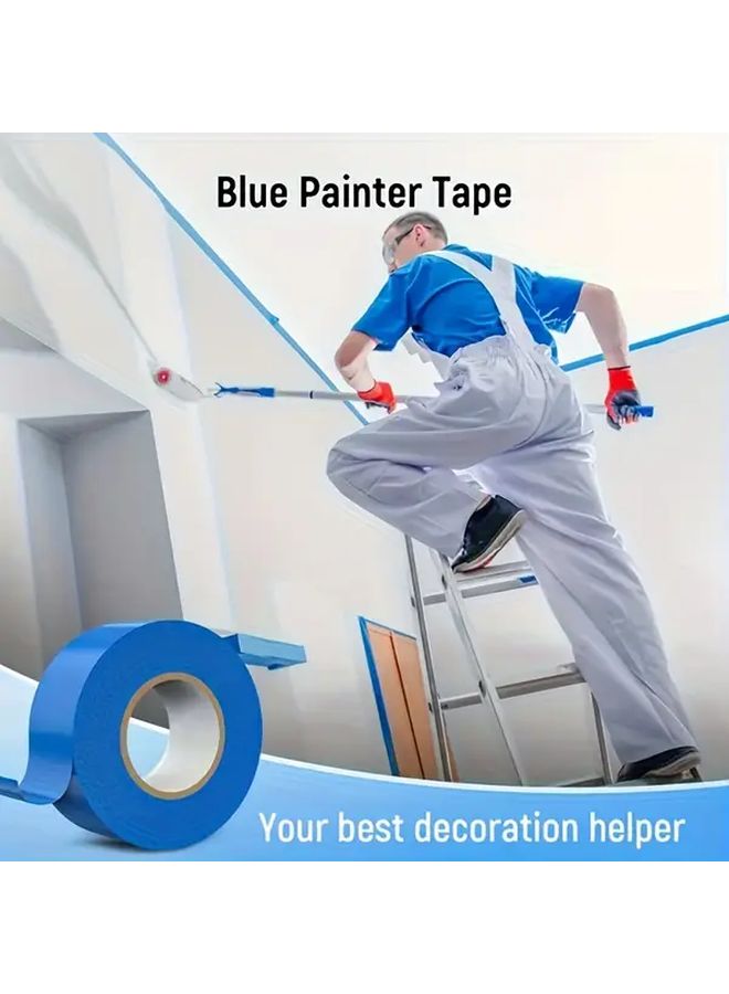 Blue Painter Tape 5 Rolls 13m Each Waterproof Residue Free Easy Remove for Home Office Art Crafts - Image 5