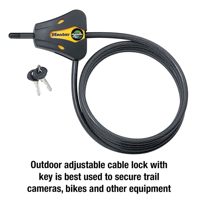 Master Lock 8419DPF Python Cable Lock with Key, 1 Pack - Image 2