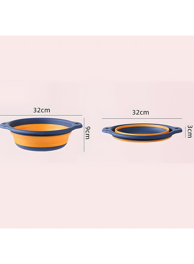 X spring Collapsible Wash Basin Space Saving Plastic Bucket for Laundry 5 Gallon Large Capacity Foldable Tub with Drain Plug Vegetable Washing Camping and Household Chores - Image 2