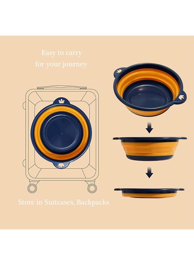 X spring Collapsible Wash Basin Space Saving Plastic Bucket for Laundry 5 Gallon Large Capacity Foldable Tub with Drain Plug Vegetable Washing Camping and Household Chores - Image 3