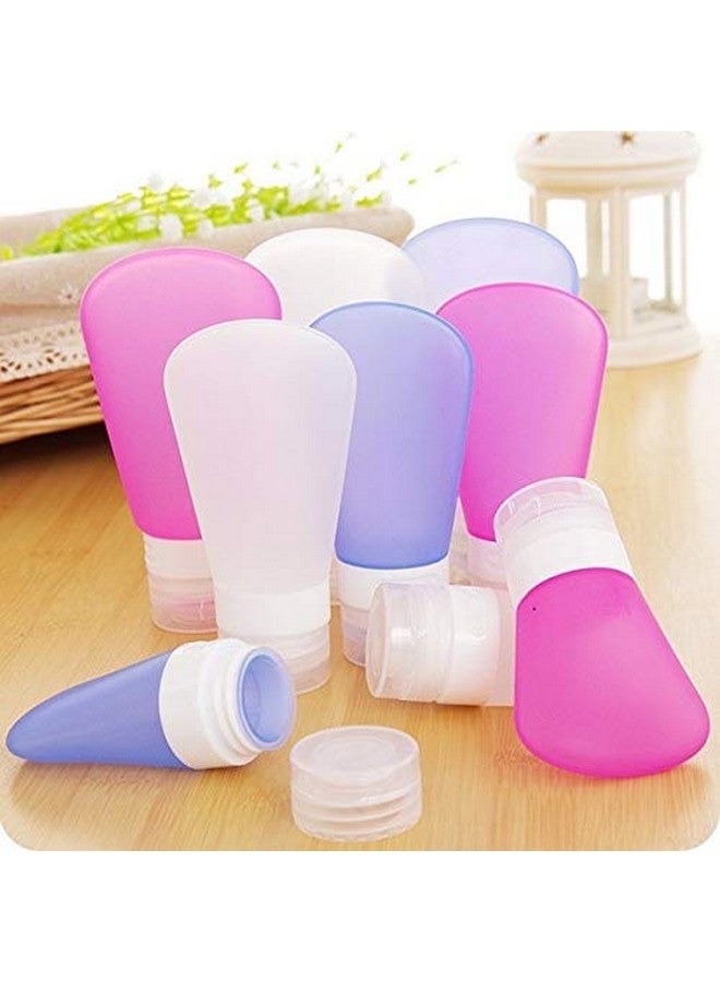 Crownish Pack of 3 Silicone Travel Bottles Sets Leak Proof Portable Makeup Bottles Organizer (90 Ml, Medium Size, Multi Colour) - Image 2