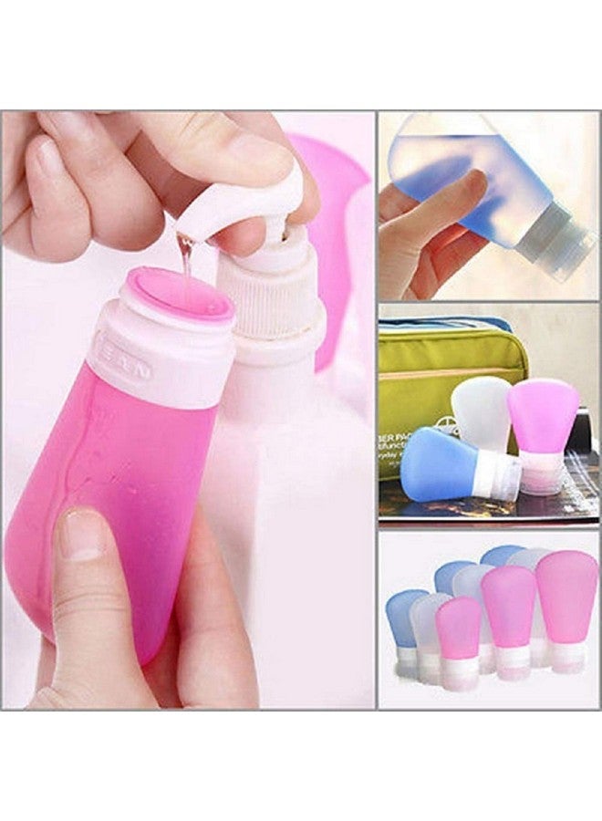 Crownish Pack of 3 Silicone Travel Bottles Sets Leak Proof Portable Makeup Bottles Organizer (90 Ml, Medium Size, Multi Colour) - Image 3