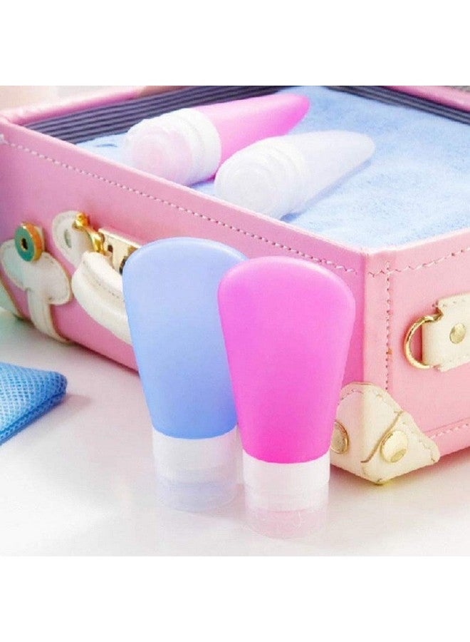 Crownish Pack of 3 Silicone Travel Bottles Sets Leak Proof Portable Makeup Bottles Organizer (90 Ml, Medium Size, Multi Colour) - Image 4
