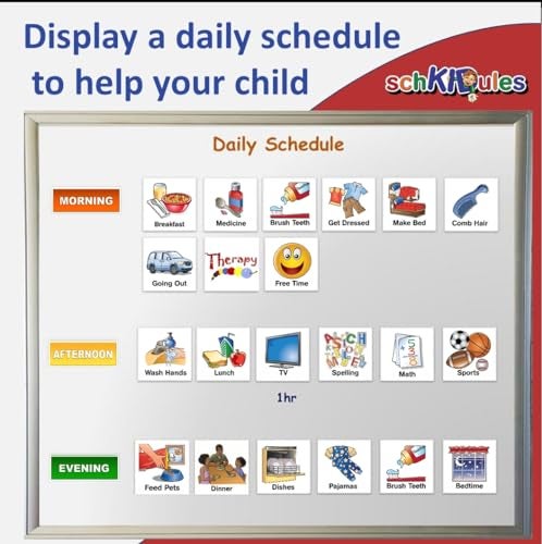 SchKIDules 153 pc Daily Visual Schedule Magnets for Kids-Create Healthy Routines, Reminders, Kids Calendars, Chore Charts & Behavioral Supports for Kids who Thrive on visuals, Type A Toddlers, Autism & ADHD - Image 3