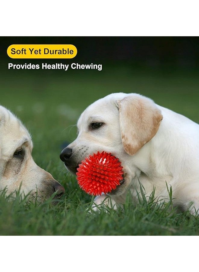 Non-Toxic 3.5 Inch Squeaky Dog Toy Balls, Combo Of 2 Pcs Durable Aggressive Chewers Chew Toys For Teething, Bpa Free, Spikey For Medium, Large & Small Dogs - Image 5
