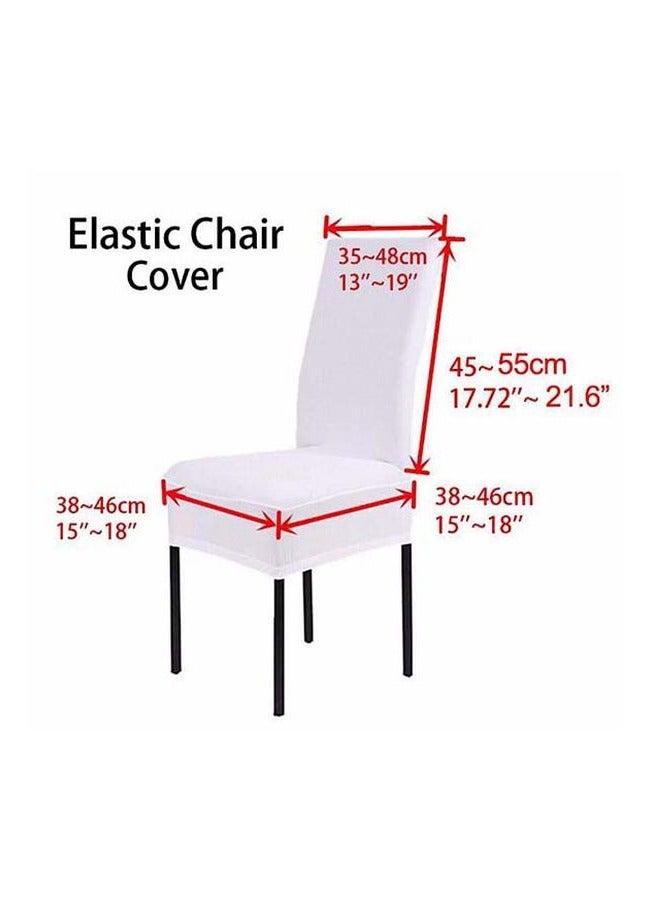 1pcs Stretchable Chair Cover Brown/White - Image 2