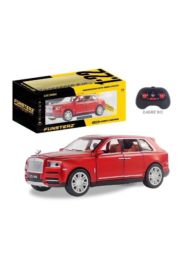 فونسترز سيارة رولز رويس كولينان من فنسترز بمقياس 1:22 تعمل بالتحكم عن بُعد - سيارة مصنوعة من سبائك معدنية مصبوبة مزودة بمصابيح LED، وجهاز تحكم عن بُعد كامل الوظائف، وبطارية قابلة لإعادة الشحن - نموذج فاخر يعمل بالتحكم عن بُعد للأطفال وهواة الجمع - Image 1