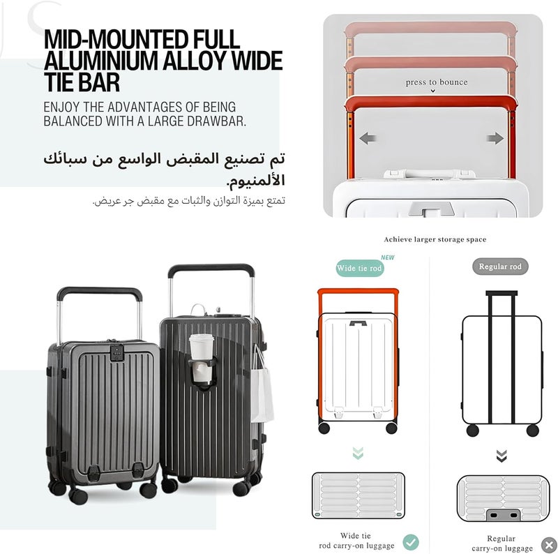 TEREPLUS 20-inch Carry-on Luggage with USB Port - Image 4