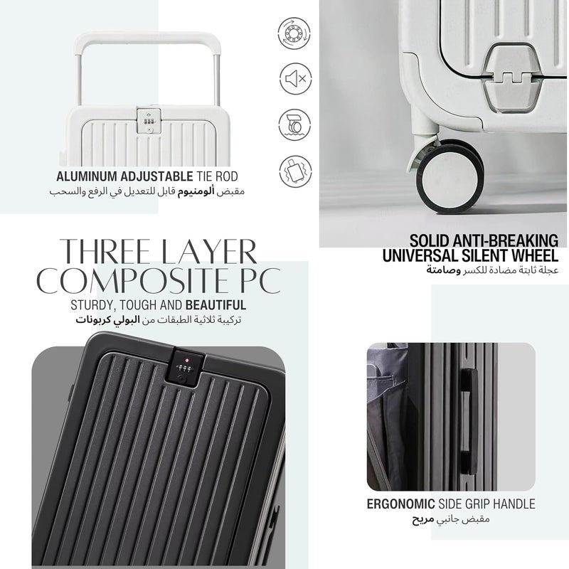 TEREPLUS 20-inch Carry-on Luggage with USB Port - Image 3