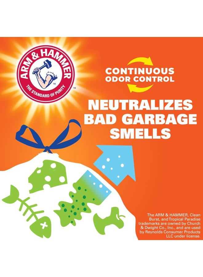 Hefty Ultra Strong 13 Gallon Trash Bags, Tall Kitchen Trash Bags 13 Gallon Size, Drawstring Closure, Continuous Odor Control, White, Unscented, 40 Bags - Image 4