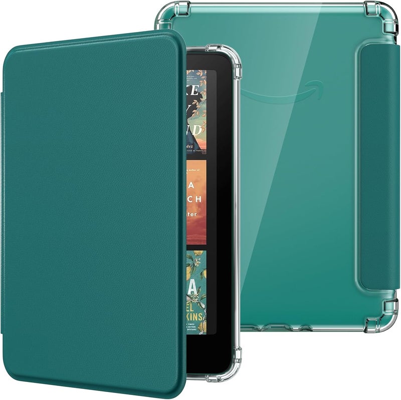 MoKo Diverse purchase options Case for All-new 7" Kindle Paperwhite 12th Gen 2024& Colorsoft 2024/2025, Ultra Clear Soft Flexible Transparent TPU Back Cover Light Shell with Auto Wake/Sleep, Not fit Kob & BOOX, Jade Green KSA standard compatible design - Image 1