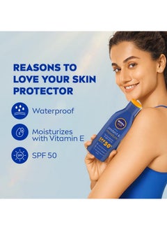 Nivea رجالي ونسائي واقي شمس وترطيب 125 مل SPF 30 واقي شمس متقدم للحماية الفورية للبشرة العادية | نظام حماية PA++ UVA - UVB | مقاوم للماء | عبوة مكونة من 1  - Image 5