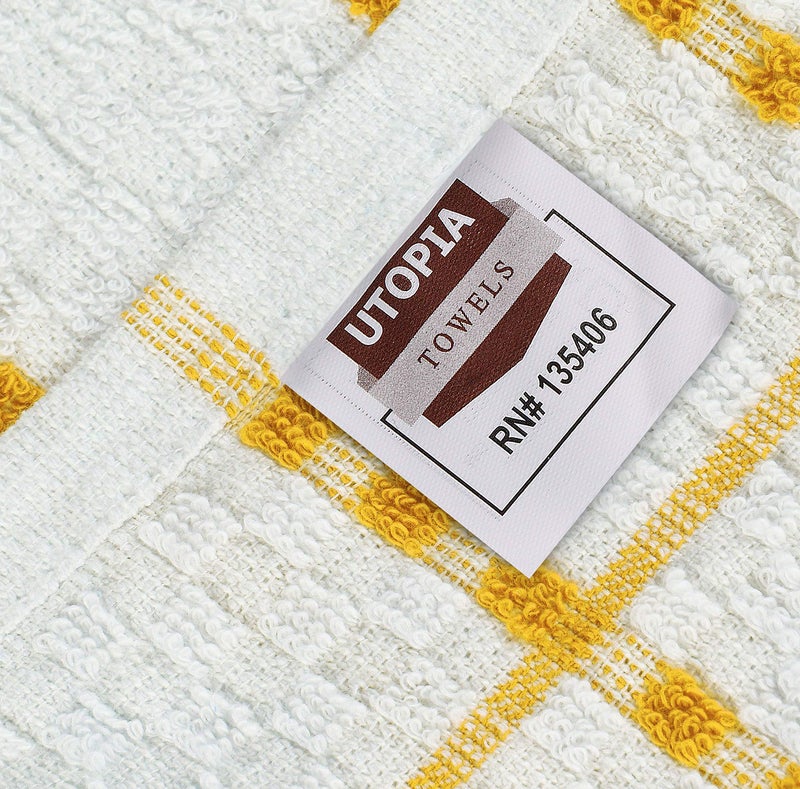Utopia Towels منشفة يوتوبيا للمطبخ [12 عبوة] 15 × 25 بوصة 100% قطن حلقي ناعم للغاية وامتصاص ممتاز - Image 4