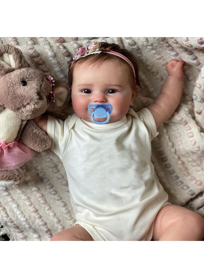 فتاة دمية طفل 20 بوصة حقيقية ولدت من جديد تفتح عينيها ، تبدو مثل دمية طفل سيليكون بحجم حقيقي ، يمكن أن ترجح الأطراف ، مناسبة للأطفال فوق سن 3 سنوات - Image 5