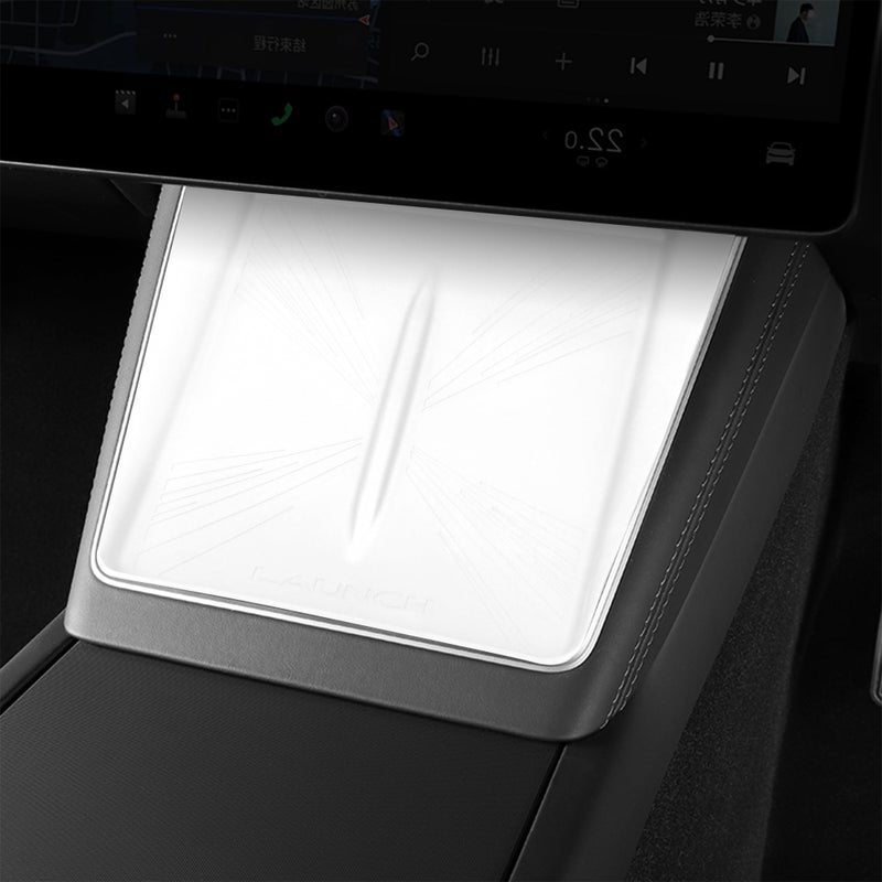 frani Center Console Silicone Mat Designed for Tesla Model Y Juniper RefreshNonSlip Design Tesla Model Y Accessories 2025 2026 White