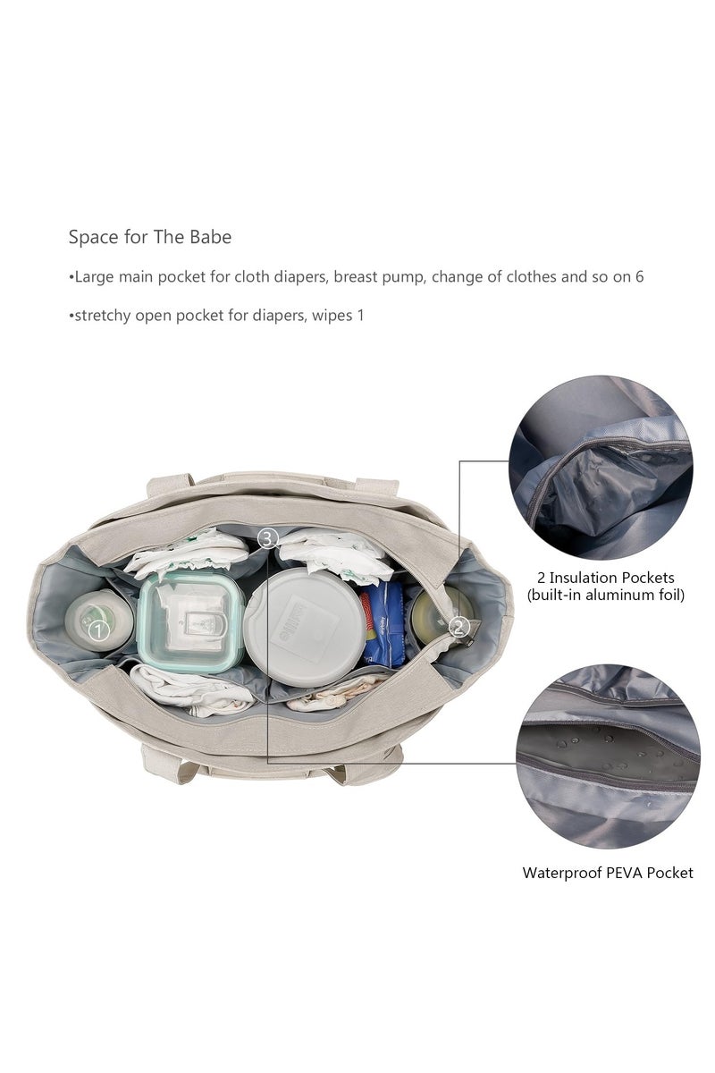 كي واي دي حقيبة حفاظات متعددة الوظائف مع لوحة تغيير مدمجة -حقيبة أطفال متنقلة مع شريط قابل للضبط وتخزين كبير - Image 3