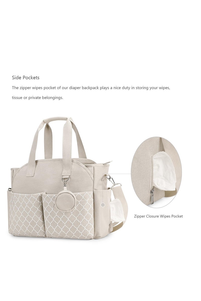 كي واي دي حقيبة حفاظات متعددة الوظائف مع لوحة تغيير مدمجة -حقيبة أطفال متنقلة مع شريط قابل للضبط وتخزين كبير - Image 5