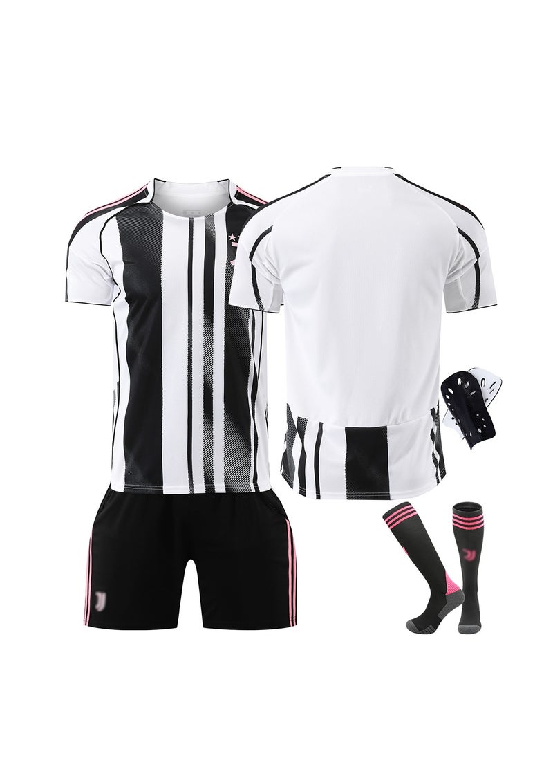 Including Upper garment/pants/socks/knee pads 4-piece set of football jerseys, fabrics is comfortable and breathable, elastic, suitable for adults and children go out sport jerseys