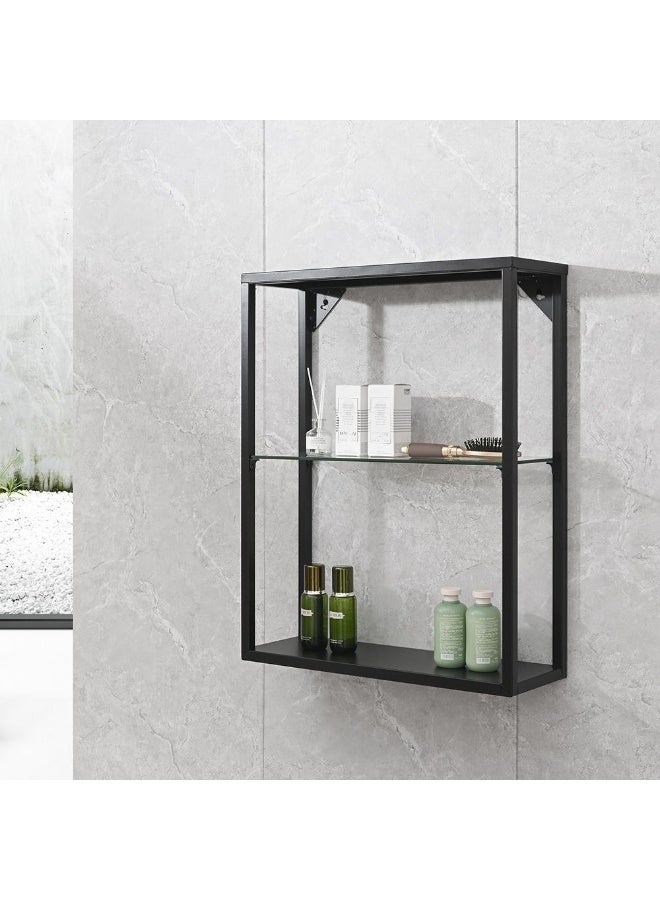 DANUBE HOME Milano Plus Rufus Wall Mounted Metal Shelf â€“ Heavy-Duty Industrial Style Storage Rack for Home, Kitchen, or Office, Rust-Resistant, Space-Saving Organizer with Modern Design L 60 X W 75 X H 15 Cm  - Image 2
