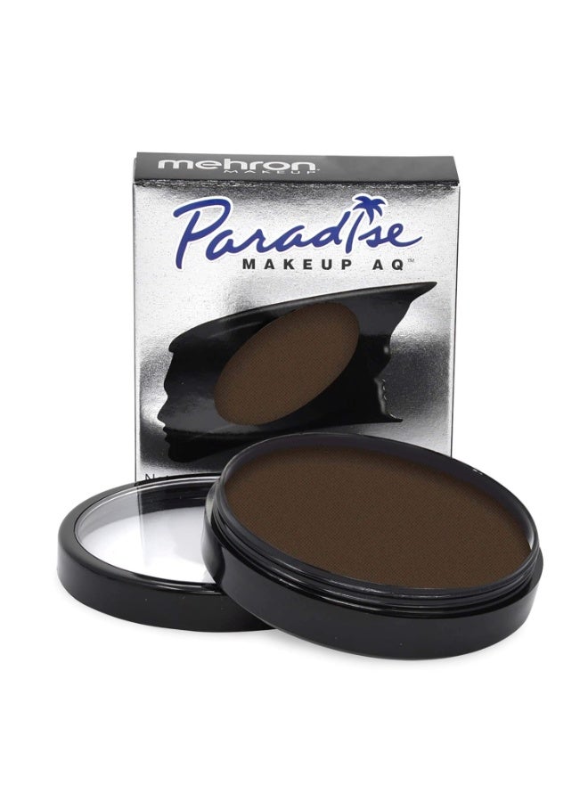 mehron Mehron Makeup Paradise Makeup AQ Pro Size | Stage & Screen, Face & Body Painting, Special FX, Beauty, Cosplay, and Halloween | Water Activated Face Paint & Body Paint 1.4 oz (40 g) (Dark Brown) - Image 1