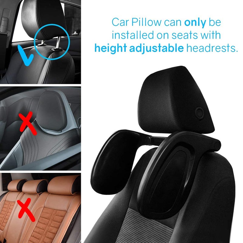 Ostin Multipurpose Adjustable Neck Support Sleeping Rest Pillow Holder Premium Seat Head Pillow Car Seat Headrest Travel Neck Pillow - Image 5