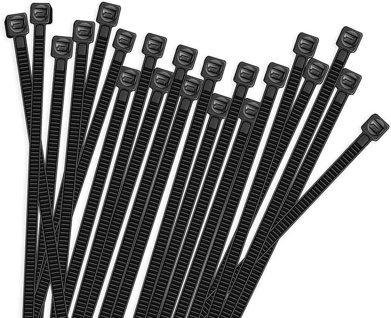 Black Nylon Cable Ties (100 Pack) - 30cm Length and 4.8mm Width - Heavy Duty and UV Resistant - Perfect for Wire Organization, Home, Office, Garden Use - Image 1