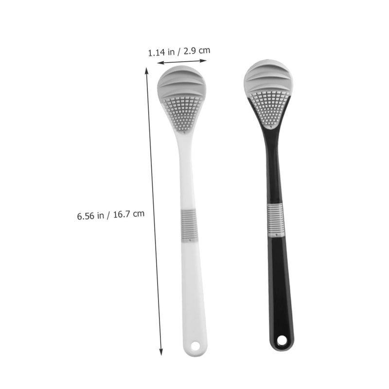 2Pcs Tongue Scraper for Adults Ergonomic Design Gentle Cleaning Tools Remove Tongue Coating - Image 3