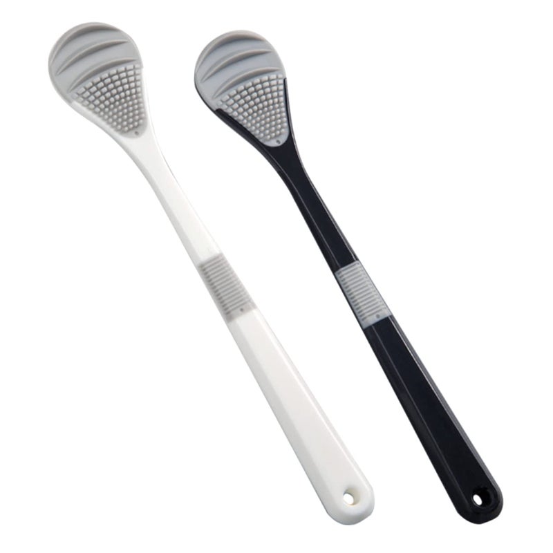 2Pcs Tongue Scraper for Adults Ergonomic Design Gentle Cleaning Tools Remove Tongue Coating - Image 1