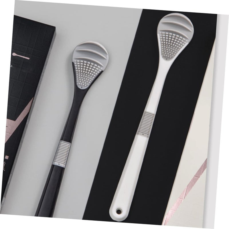 2Pcs Tongue Scraper for Adults Ergonomic Design Gentle Cleaning Tools Remove Tongue Coating - Image 4