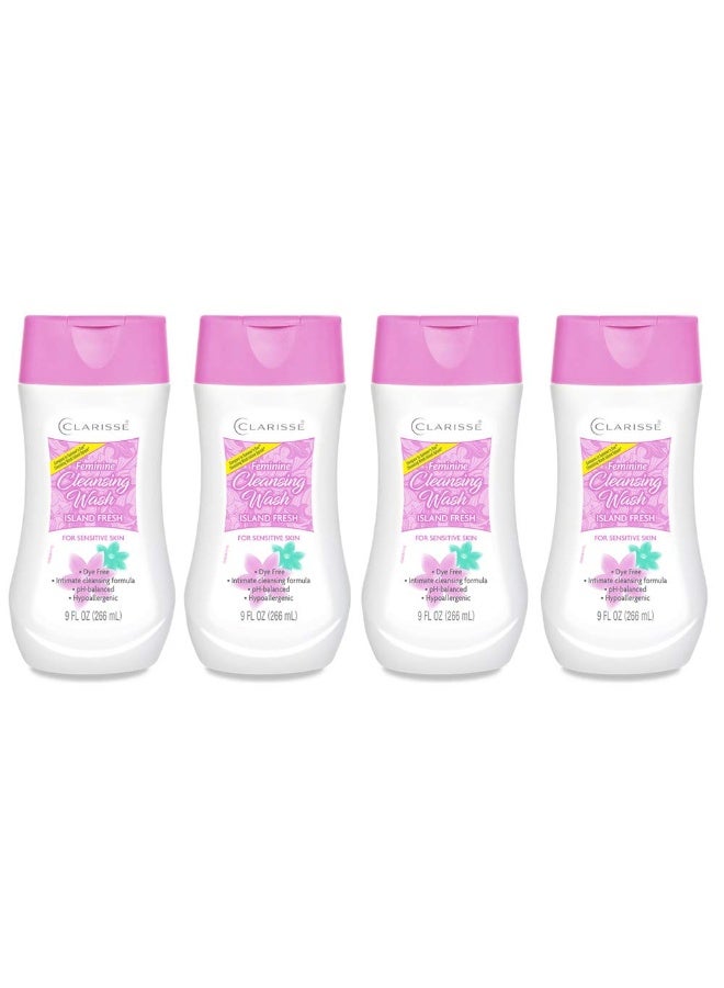 Clarisse Feminine Cleansing Wash 9oz 4 Pack 4 - Image 1
