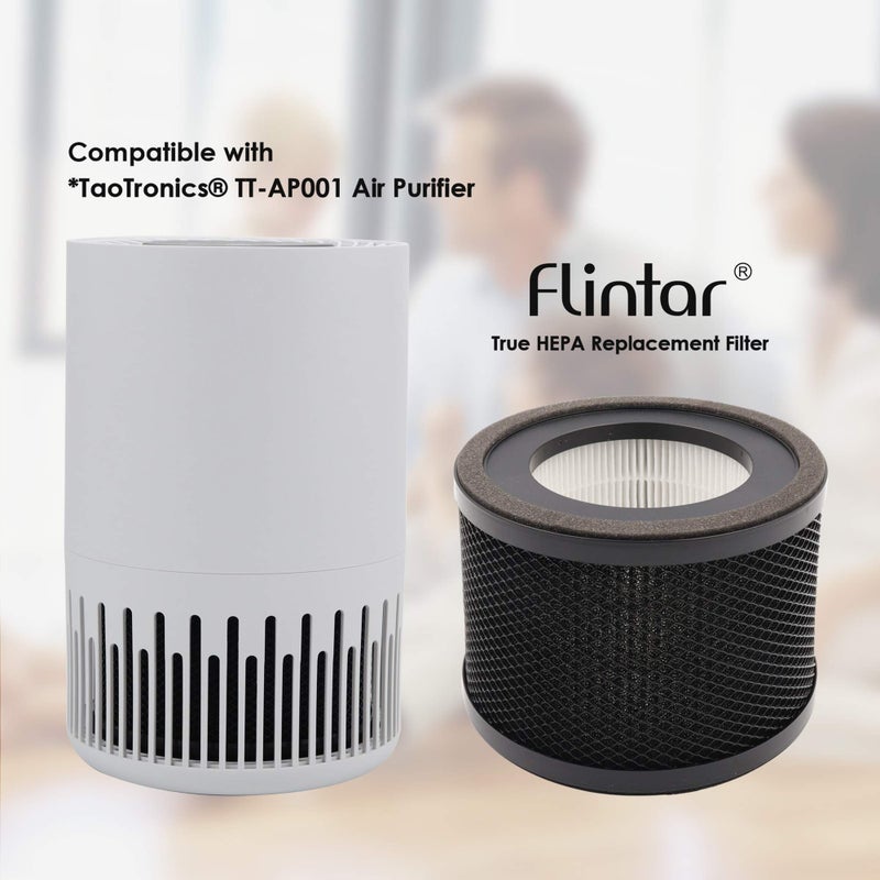 Flintar TT-AP001 Replacement Filter, Compatible with TaoTronics TT-AP001 Air Purifier and VAVA VA-EE014 Air Purifier, 3-in-1 H13 Grade Filtration and Activated Carbon Filter Set, 2-Pack - Image 2