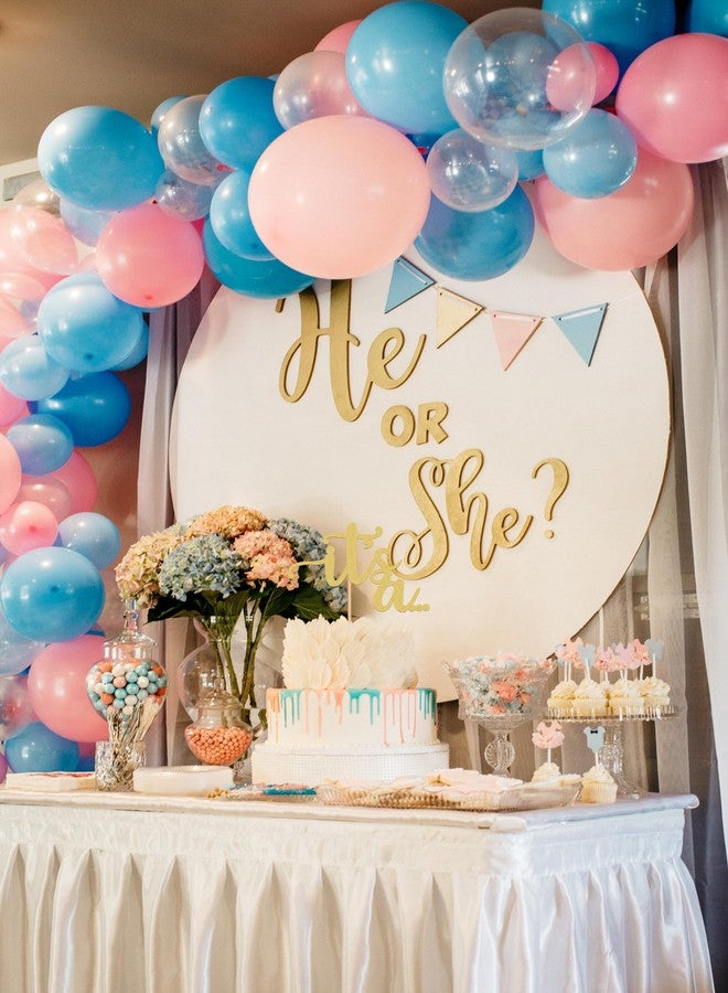 AHAORAY It's a Cake Topper - Glitter Golden Boy or Girl Baby Reveal Party Cake Decorations, Perfect for Gender Reveal, Baby Shower or Photo Booth Props - Image 4