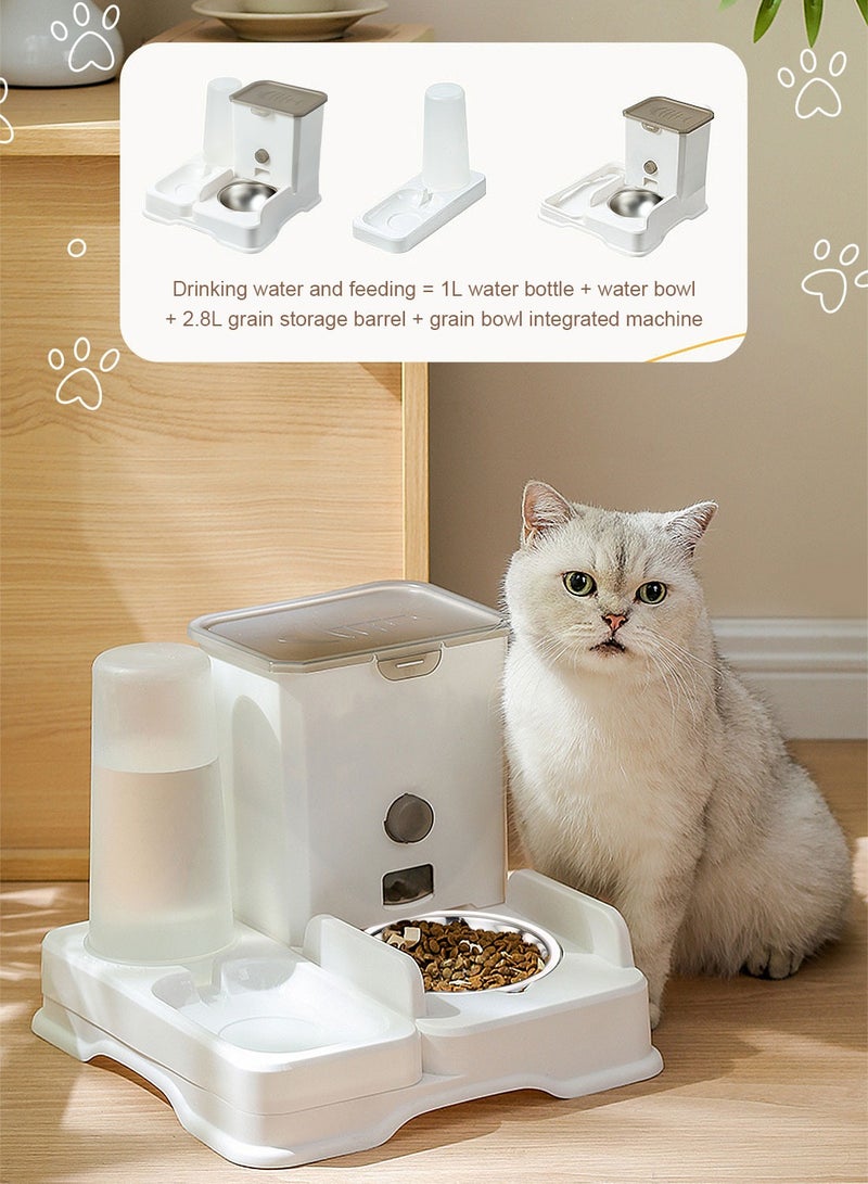 Kidle Automatic Cat Bowl Dog Water Feeder Bowl Cat Feeder and Water Dispense Feeder Pet Dog Feeder - Image 2