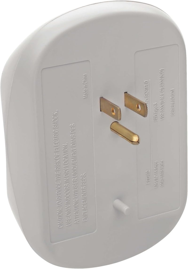 TRIPPLITE Eaton SK5TEL-0 Multi-Plug Wall Outlet Extender Surge Protector Plug, 5 Outlets, 1080 Joules, Diagnostic LEDs, Phone (RJ11) Protection, Lifetime Manufacturer's Warranty & $15,000 Insurance - Image 2
