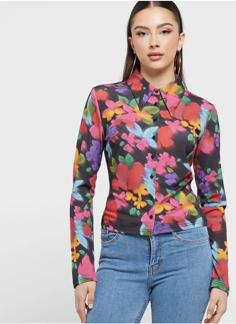 Finders Keepers Floral Printed Shirt